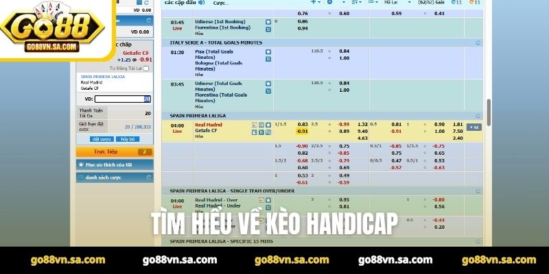 Tìm hiểu về kèo Handicap